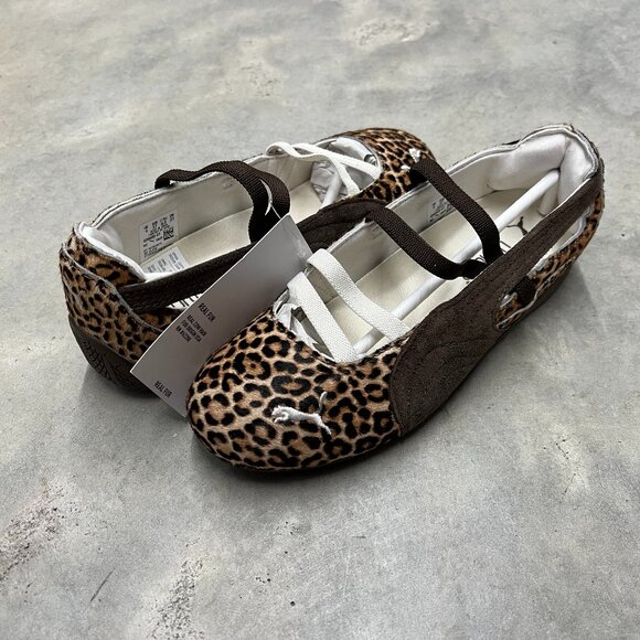 Puma Wmn's Speedcat Ballet Wild Leopard Pony Hair 406689-01 - New - Picture 1 of 6